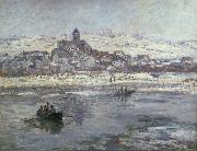 Claude Monet Vetheuil in winter oil painting